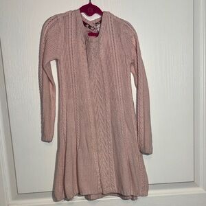 Tommy Bahama girls pink cable knit Sweater Dress